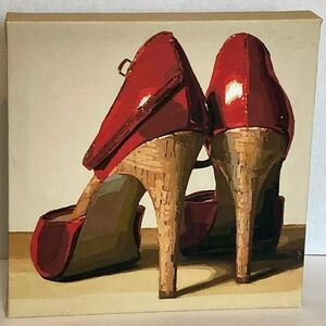 Red Shoes 12”x12” Canvas Art / Wall Hanging